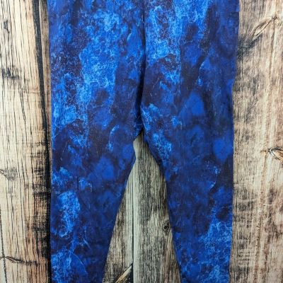 Soft Surroundings Ankle Pants Womens XL Blue Tie Dye Stretch Yoga Workout Casual
